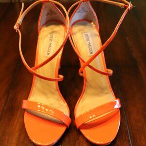 Orange STEVE MADDEN strappy heels sandals - Women's size 10